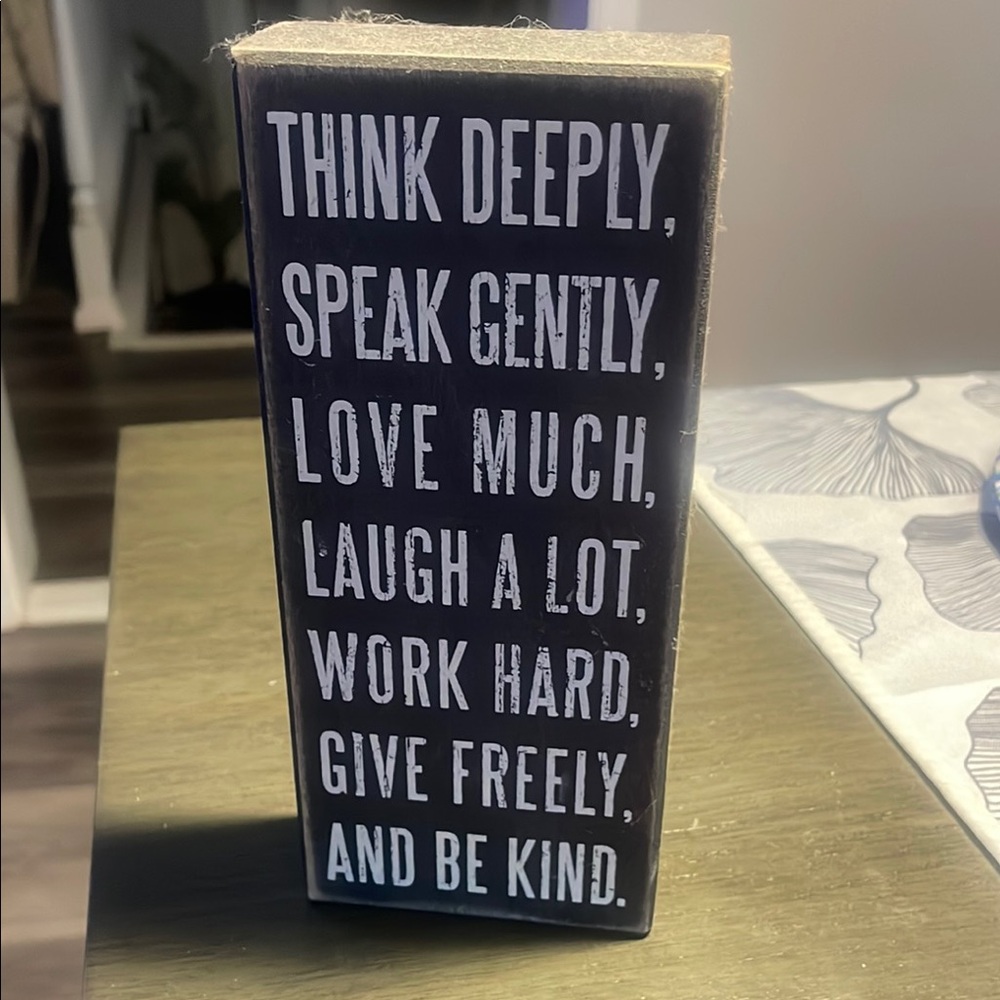 Inspirational Quote Block Decor
